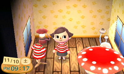 いちごボーダーな服