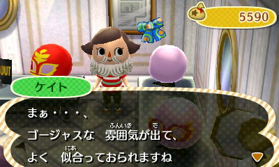 いおりのとび森日記 ひげを試す