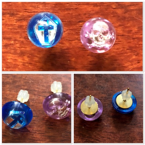 UVレジンでピアス